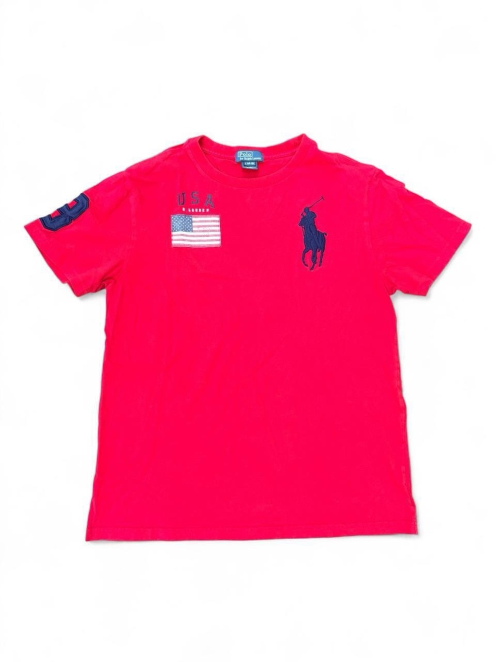 Polo Ralph Lauren USA Flag Big Pony #3 Tee – Youth L